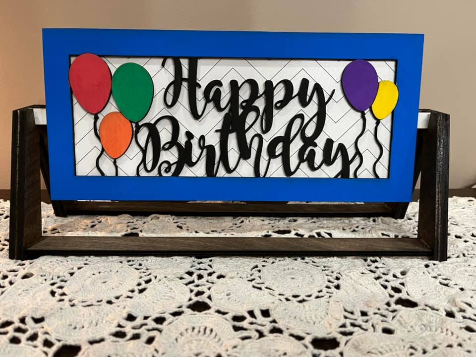 Happy Birthday Farmhouse Interchangeable Sign